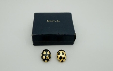 Tiffany & Co. 18K Positive Negative Earrings.