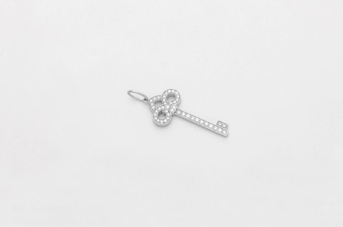 Tiffany & Co. Keys Fleur de Lis Key Pendant Platinum - Pendant - 0.12 ct