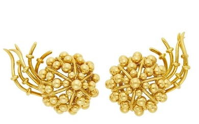 Tiffany & Co., Schlumberger Pair of Gold 'Comet' Earclips