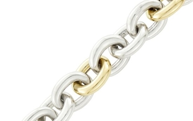 Tiffany & Co. Sterling Silver and Gold Link Toggle Bracelet
