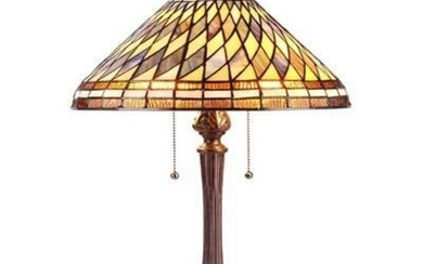 Tiffany-style Mission Stained Glass Table Lamp