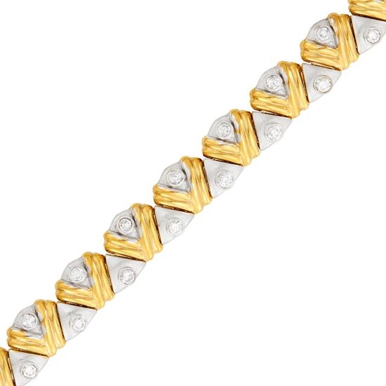 Two-Color Gold and Diamond Bracelet