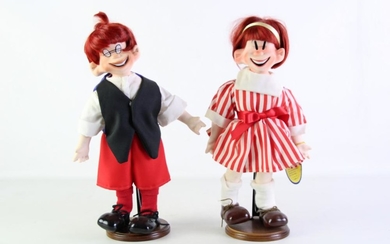 Two Ginger Megs Dolls 37cm high