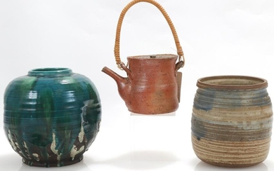 Two Japanese Studio Pottery Jars, 20th C.