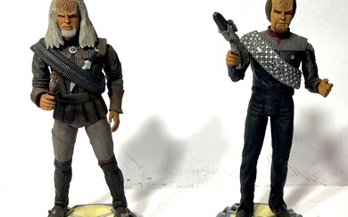 Two Star Trek Figures including Lieutenant Commander Worf, Diamond Select 2006