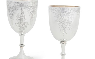 Two Victorian sterling silver goblets