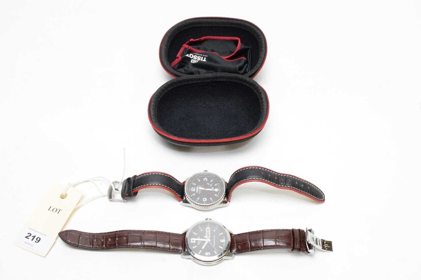 Two contemporary wristwatches by Tissot and Timex