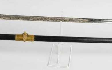 US NAVY OFFICERS SWORD NAMED TO ADMIRAL WWII KOREA