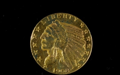 *Une pièce de 5 dollars en or 1908 - Lot 19 - Kahn & Associés