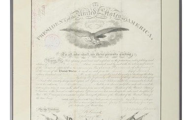 VAN BUREN, Martin (1782-1862). Partly-printed document signed ("M. Van Buren"), as President