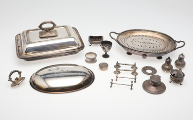 VARIOUS SILVER & SILVER PLATED ITEMS.