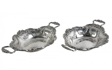 VICTORIAN SILVER TWO-HANDLED DISHES