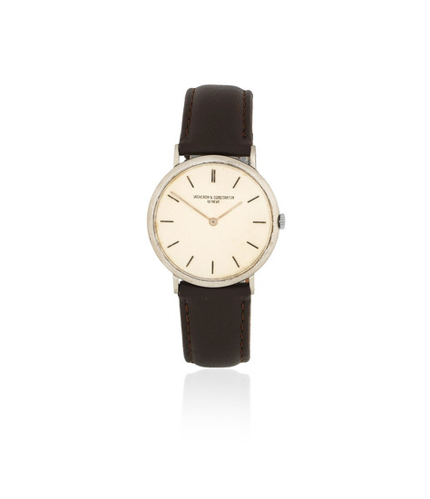 Vacheron & Constantin. An 18K white gold manual wind slim wristwatch