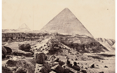 Various Photographers (late 19th centu), Two Photographs of the Pyramids of Giza (1860-1880)