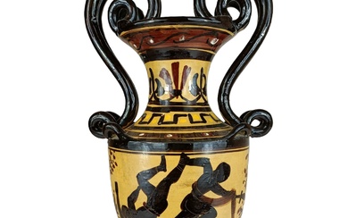 Vaso con decorazione in stile etrusco