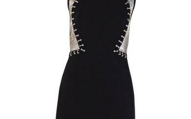 Versace Black Sleeveless Metal Chain Mesh Dress
