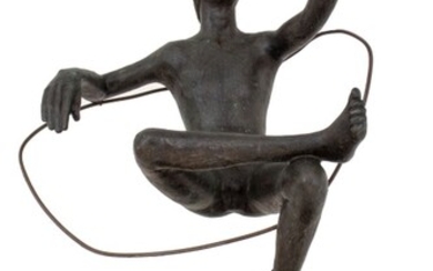 Victor Salmones "Perspective" Bronze Sculpture