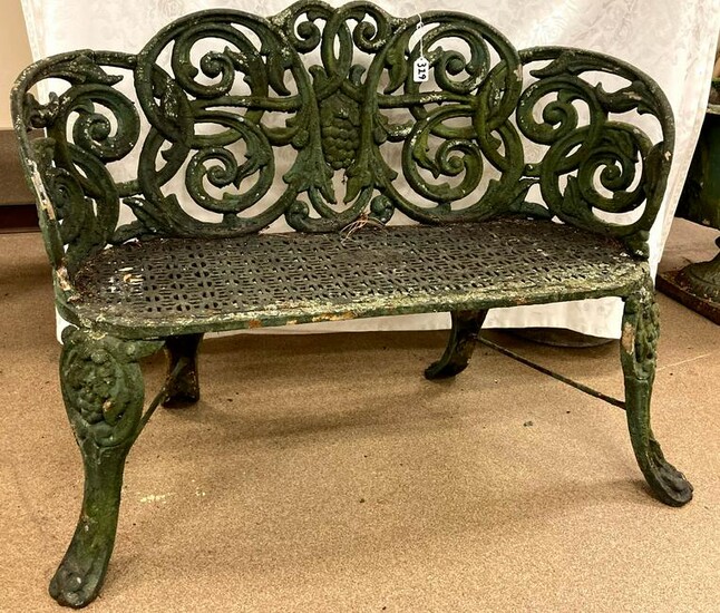 Victorian Fancy Cast-Iron Bench