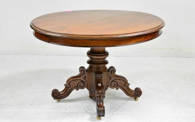 Victorian Style Oval Mahogany Entry Table