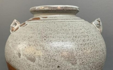 Vintage Japanese Raku Pottery Vase