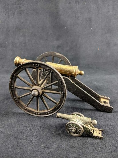 Vintage Metal Cannon Lot of 2