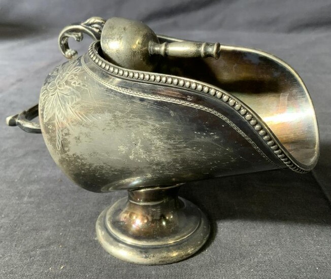 Vintage Silver Plated Sugar Scuttle