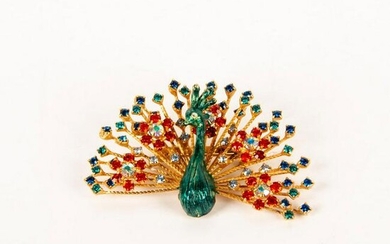 Vintage Warner New York, Peacock Brooch Jewelry
