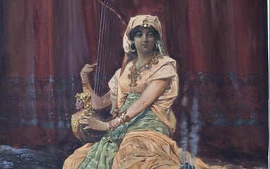 WOMAN PLAYING HARPSICHORD