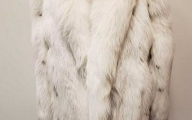 White Spotted Fox Fur Coat