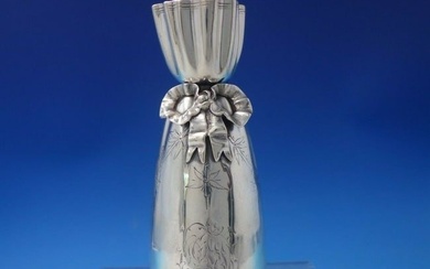 Wood and Hughes Sterling Silver Bud Vase Bright-Cut 5 1/2" c.1880
