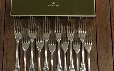 christofle - Fork (12) - Silver plated