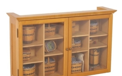 Longaberger Collectors Club Cabinet with J. W. Miniature Baskets