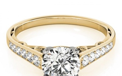 0.85 ctw Certified VS/SI Diamond Solitaire Ring 14k Yellow Gold