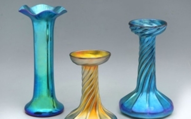 3 PC. TIFFANY & STEUBEN ART GLASS COLLECTION