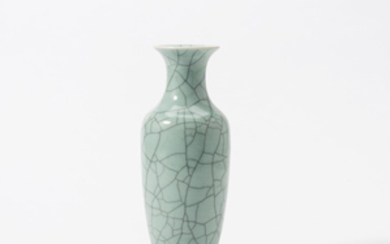 A Chinese Guan-type-glazed baluster vase