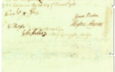 NEWTON, Sir Isaac (1642-1726). Document signed (''Isaac Newton''), n.p., 24 December 1718.