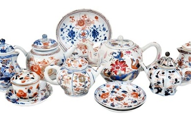 11 Chinese Export Porcelain Table Objects in the Imari Palette