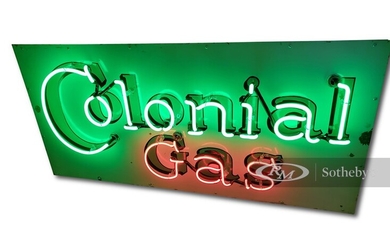Colonial Gas Neon Porcelain Sign