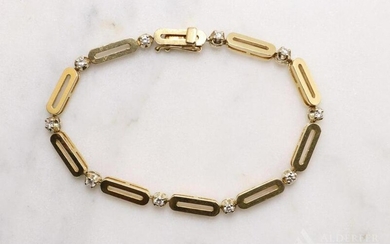 14KY Gold Diamond Link Bracelet