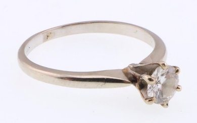14k Gold 0.45 ct Diamond Solitaire Ring 2.1g