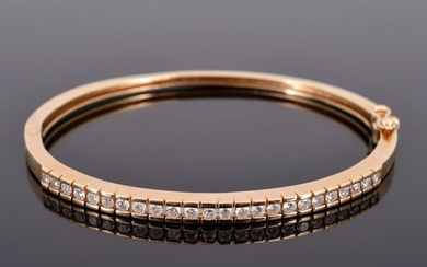 14k Gold & Diamond Estate Bangle / Bracelet