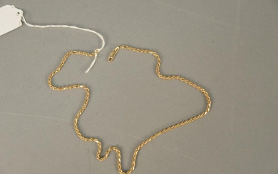 14k gold 20" chain necklace, 15.4 grams.