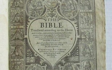 1606 BIBLE in ENGLISH by ROBERT BARKER antique RARE