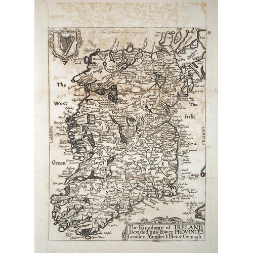 1627 Munster and Leinster by Peter van der Keere, two small ...