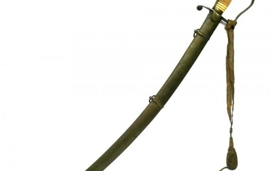 1800s Military AW Spies Gold Inlay Sword Samurai