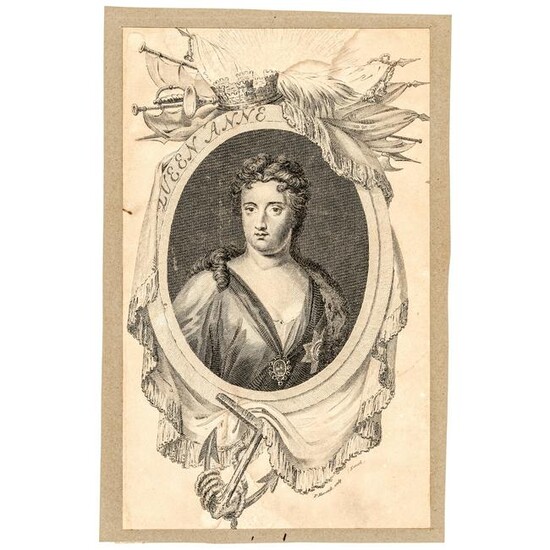 1816 Queen Anne of Britain, P. Maverick Engraving