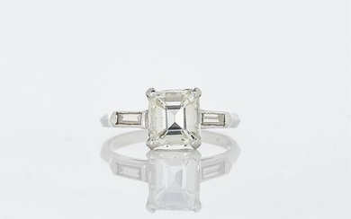 1.82 Carat Vintage Princess Cut Diamond Ring