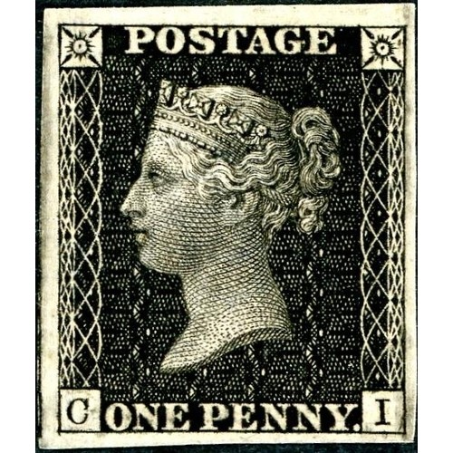 1865 "ROYAL REPRINT" 1d BLACK - printed from plate 66, lette...
