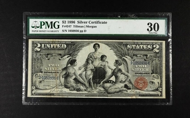 1896 $2 Silver Certificate Fr#247 PMG30 (VF)