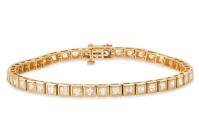 18K Yellow Gold Setting with 5.16ct Diamond Bracelet